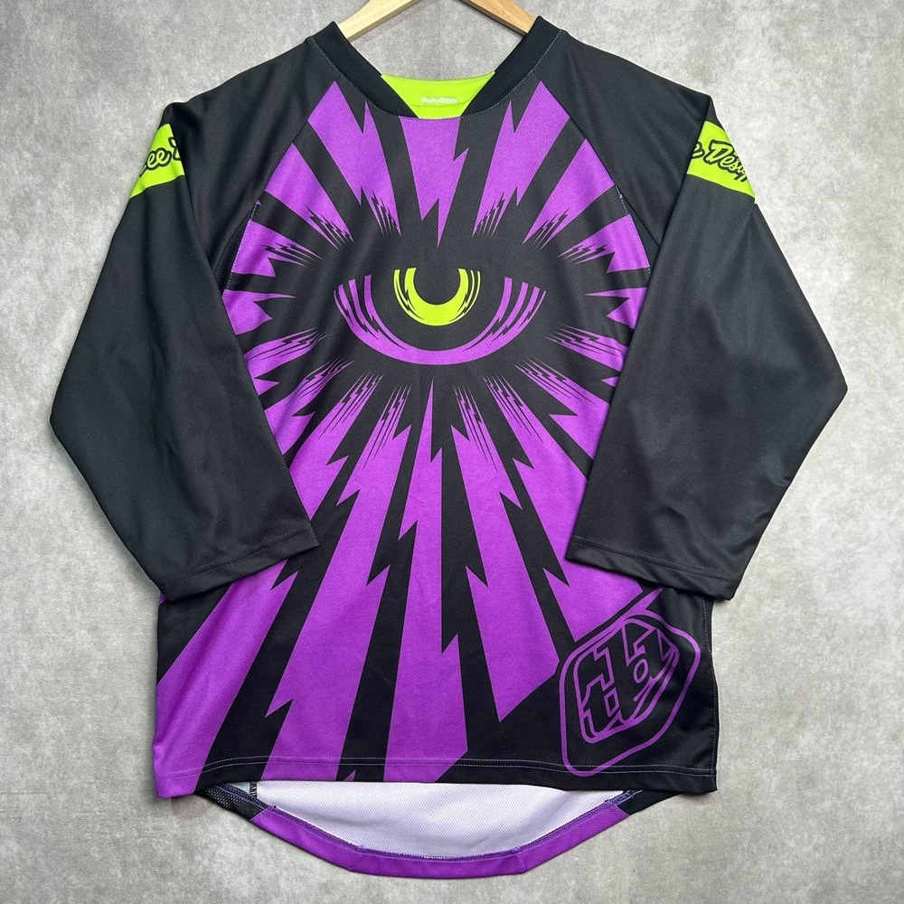 Troy Lee Designs Ruckus Cyclops Jersey Men's L Purple Green Black Biking